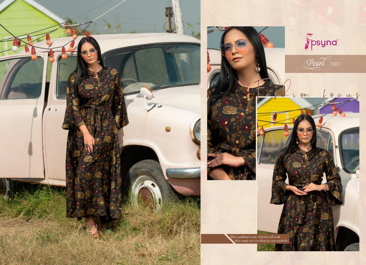 psyna pearl 7 rayon Beautiful look anarkali kurti catalog