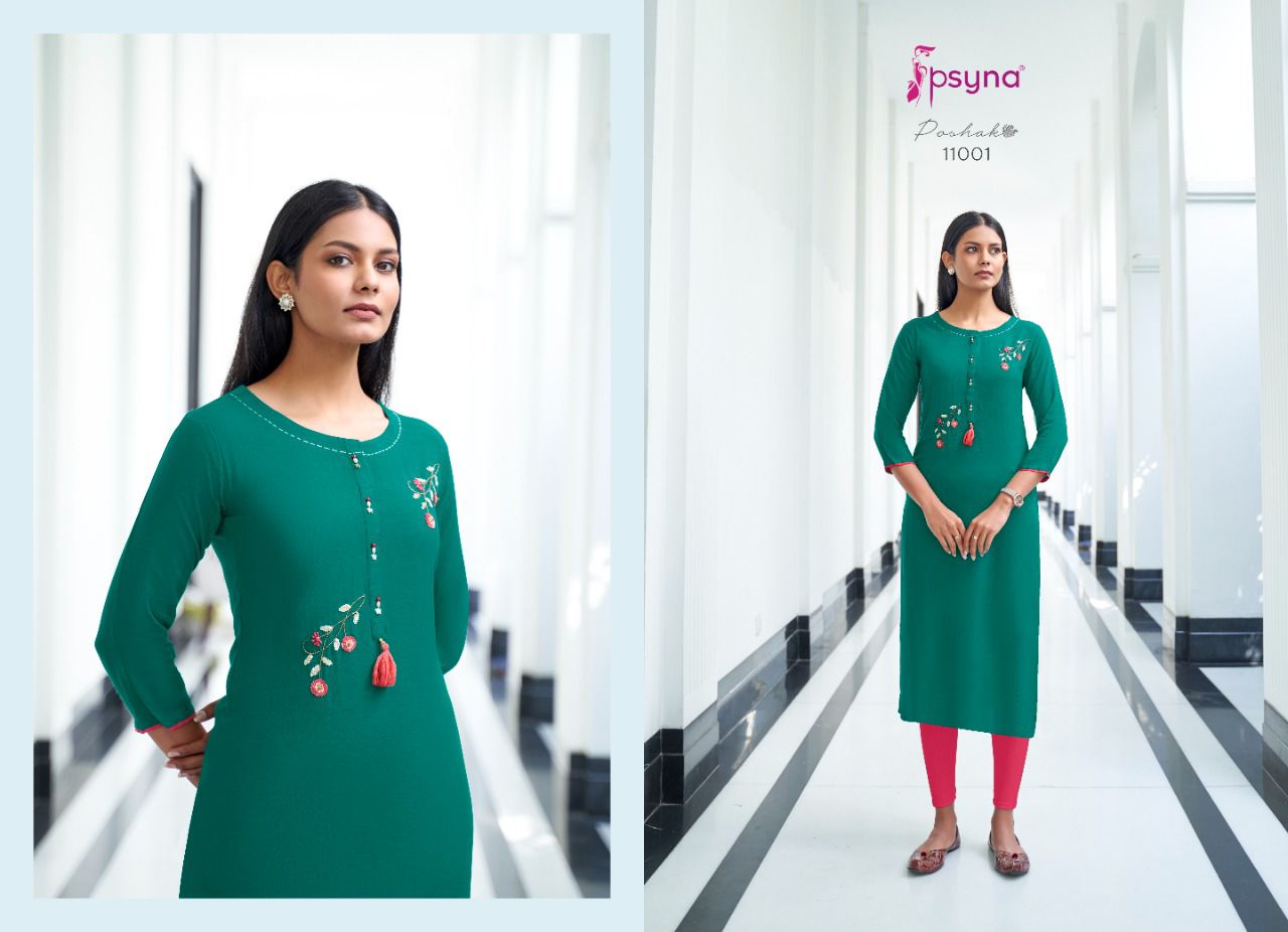 psyna poshak 11 rayon gorgeous look kurti catalog