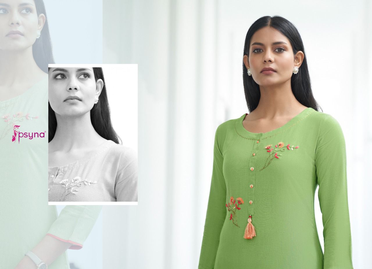 psyna poshak 11 rayon gorgeous look kurti catalog