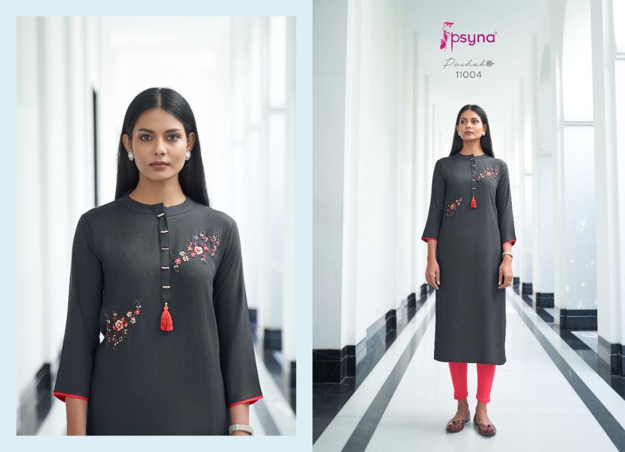 psyna poshak 11 rayon gorgeous look kurti catalog