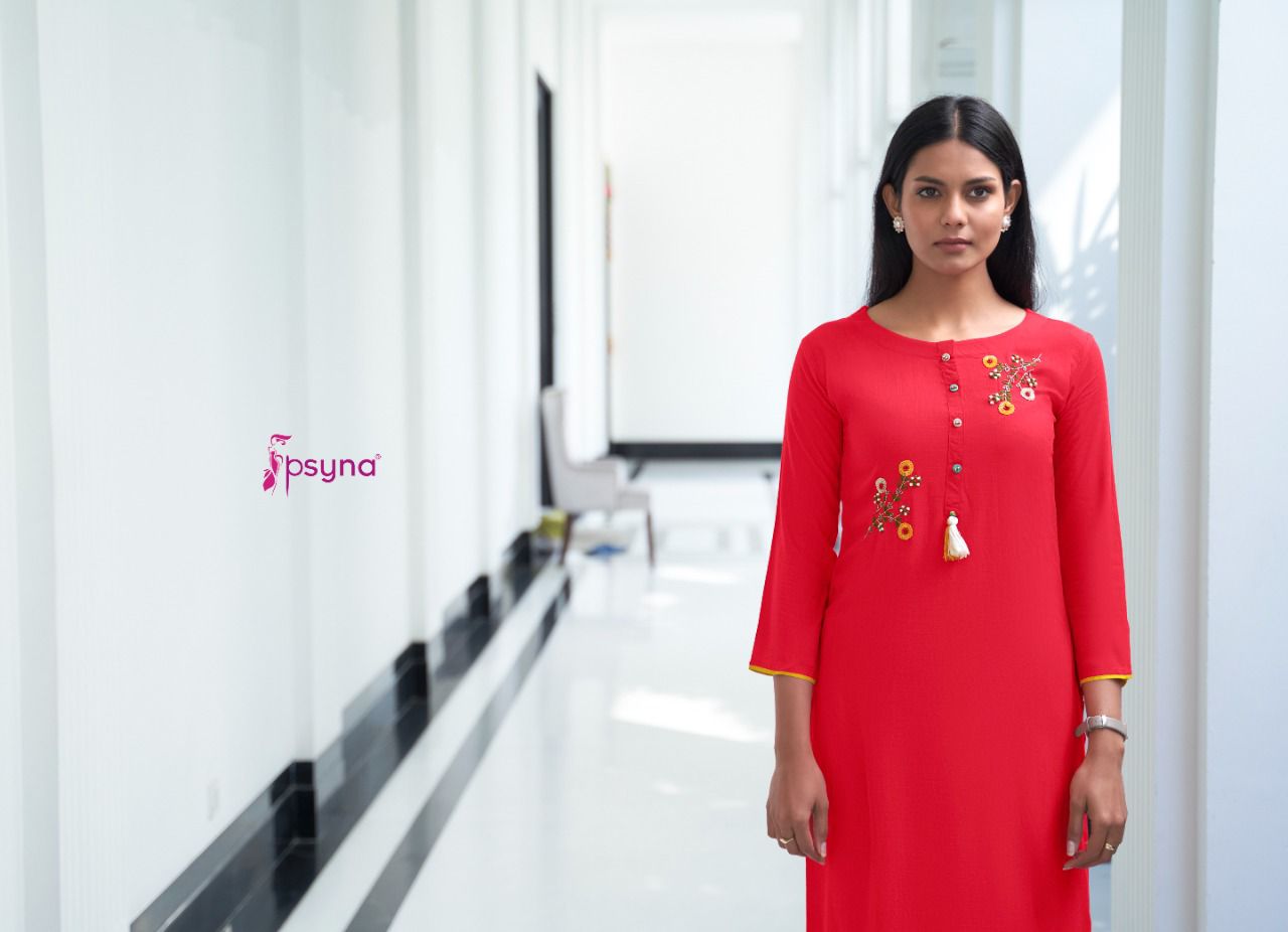 psyna poshak 11 rayon gorgeous look kurti catalog