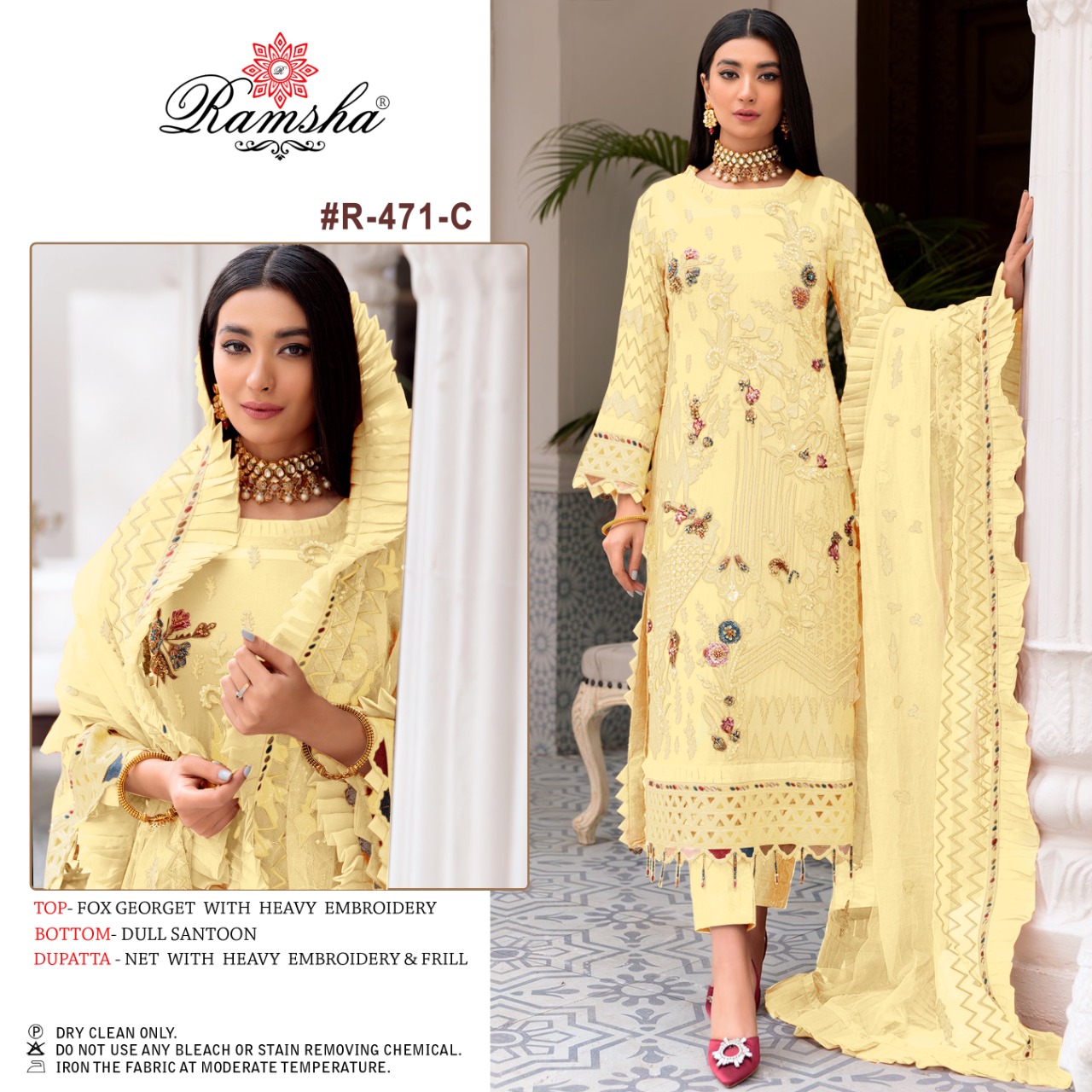 Ramsha RAMSHA R-471 C Salwar Kameez Georgette Singles