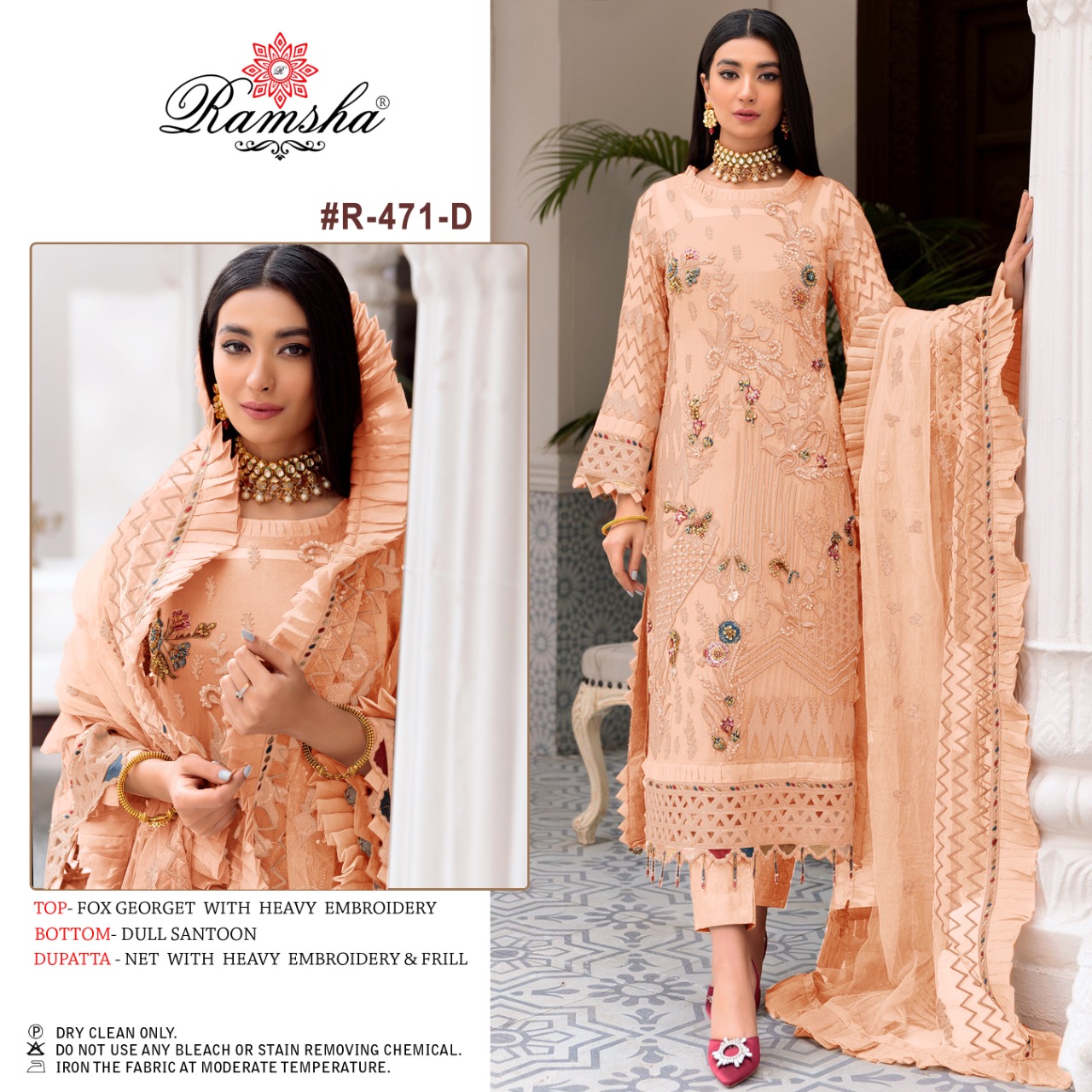 Ramsha RAMSHA R-471 D Salwar Kameez Georgette Singles