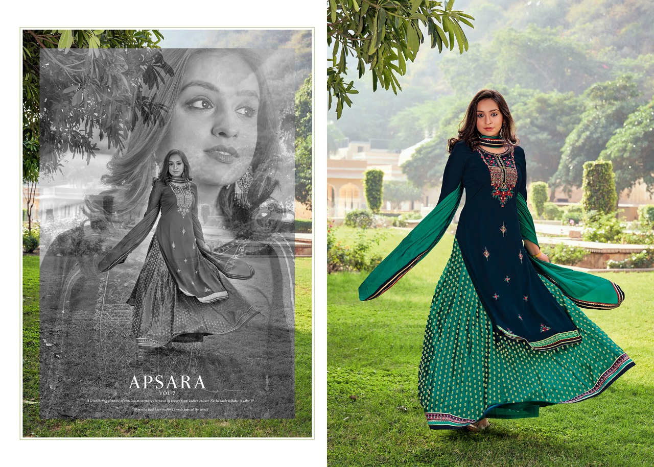 rangoon apsara vol 7 rayon classic trendy look top bottom with dupatta catalog