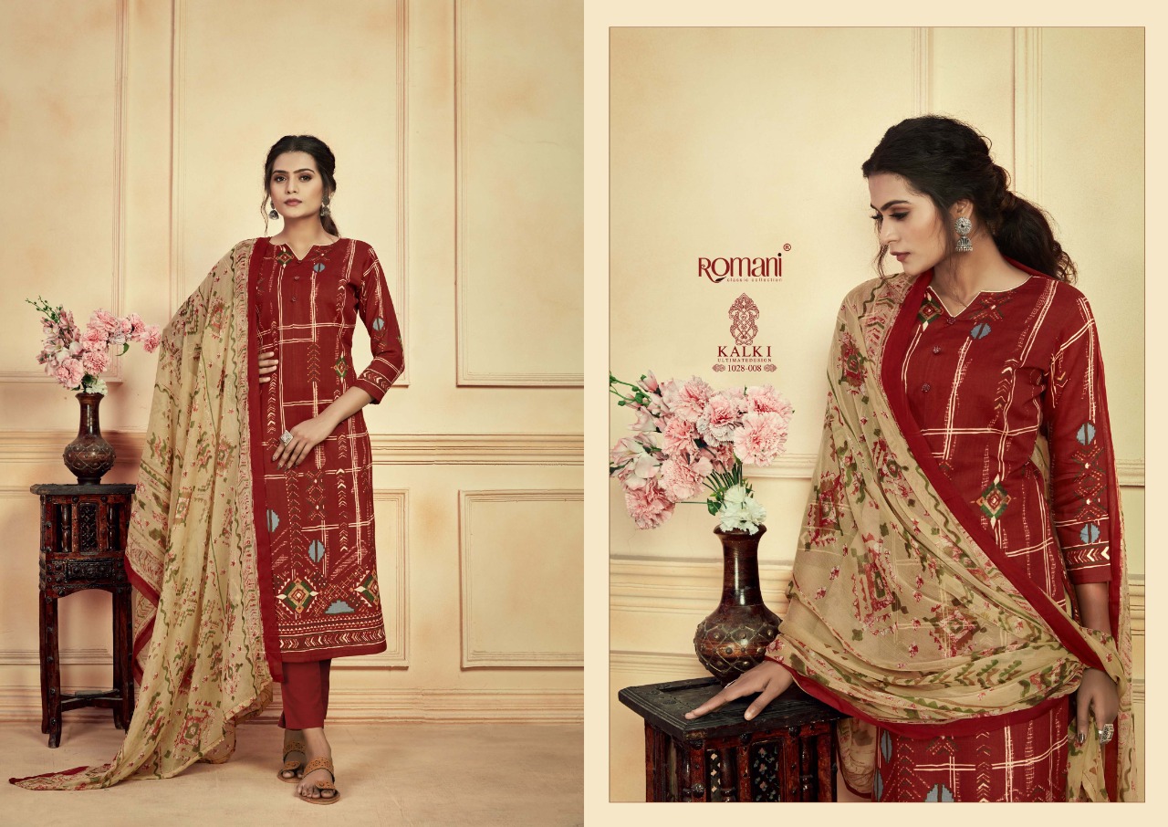 romani kalki jam cotton catchy look salwar suit catalog