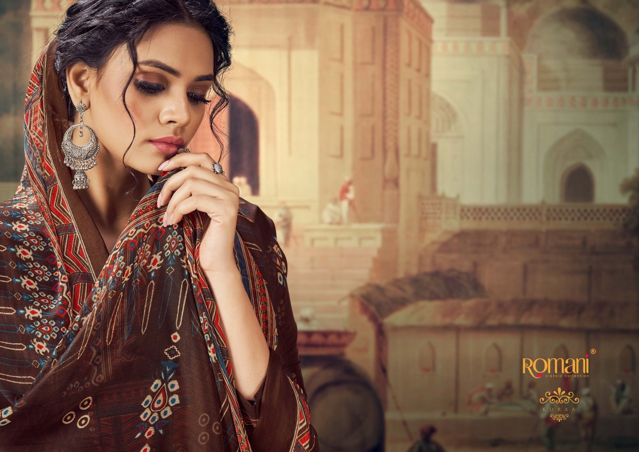 romani koraa cambric cotton exclusive print salwar suit catalog