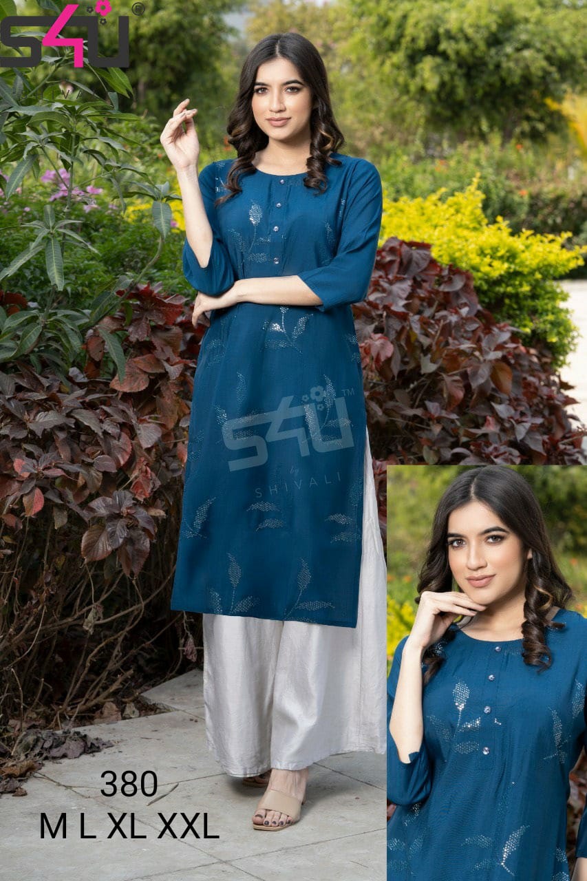 s4u s4u 380 fancy elegant kurti size set