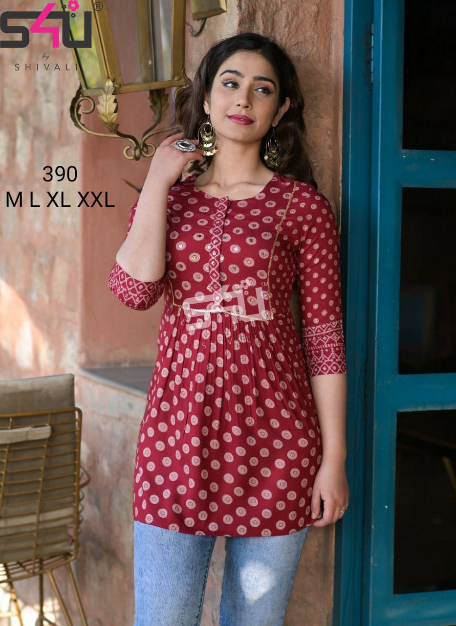 S4u s4u 390 fancy catchy look kurti size set