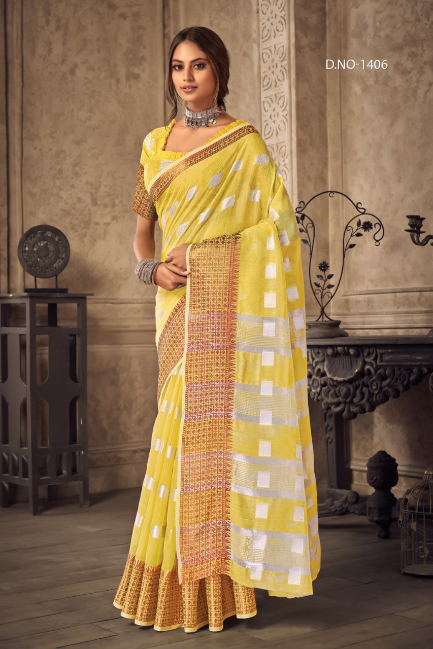 sangam print aafreen linen  attractive look saree catalog