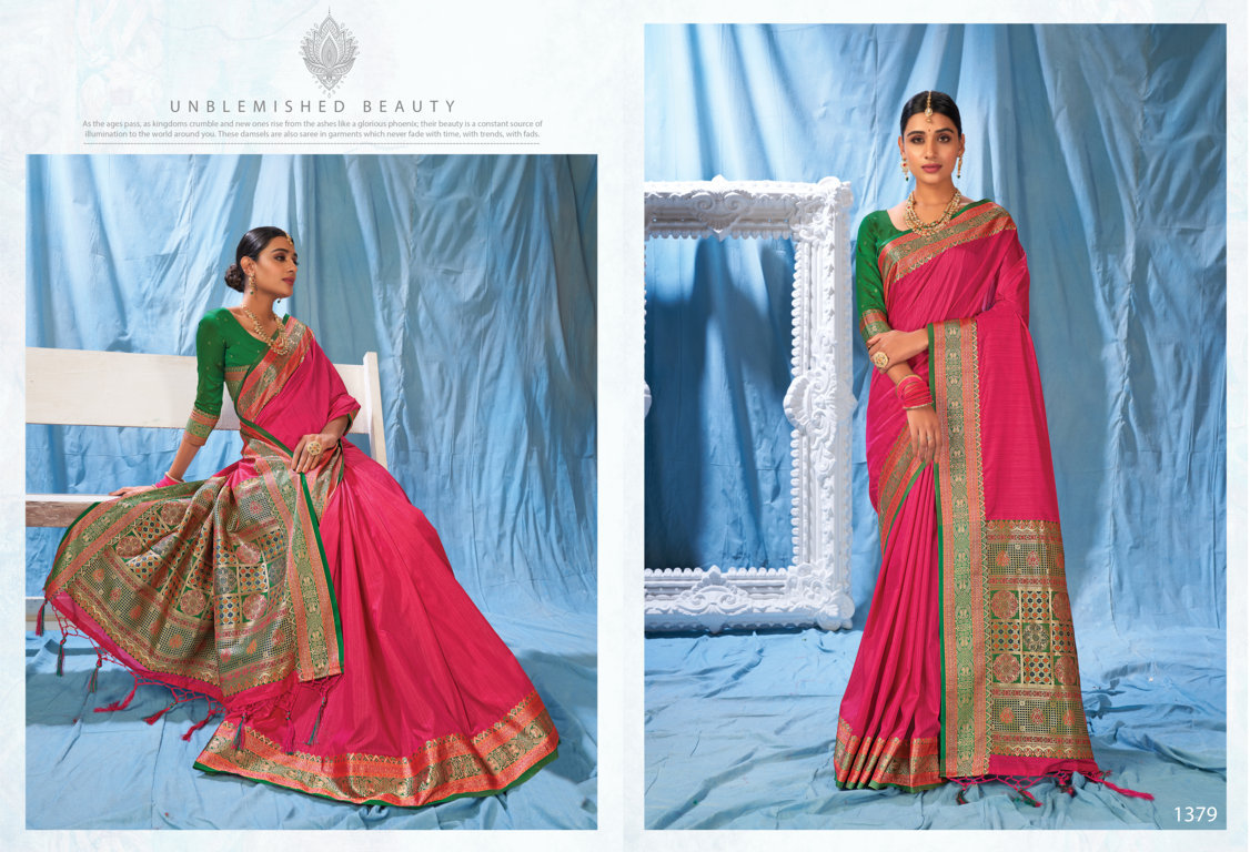 sangam print kanika silk silk elegant look saree catalog