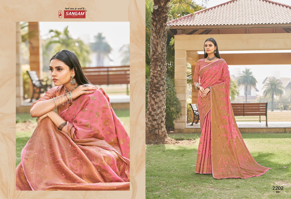 sangam print rajori cotton attractive look saree catalog