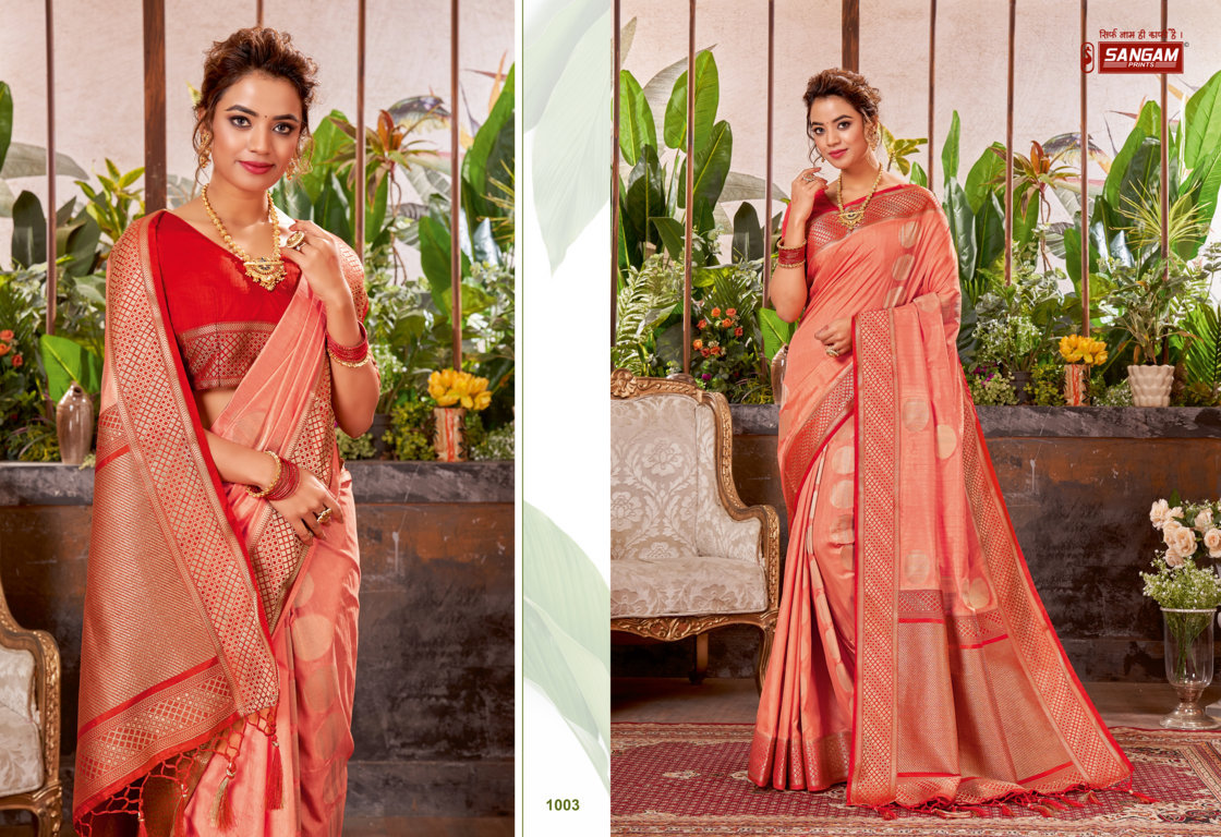 sangam print yashvi silk  silk regal look saree catalog