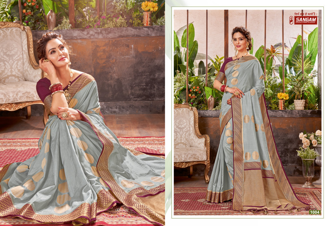 sangam print yashvi silk  silk regal look saree catalog