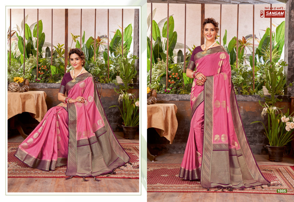 sangam print yashvi silk  silk regal look saree catalog