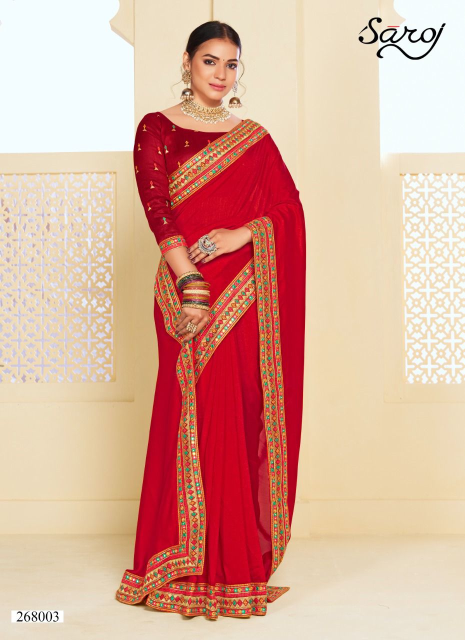 saroj saree chhaya soft vichitra silk gorgeous look saree catalog