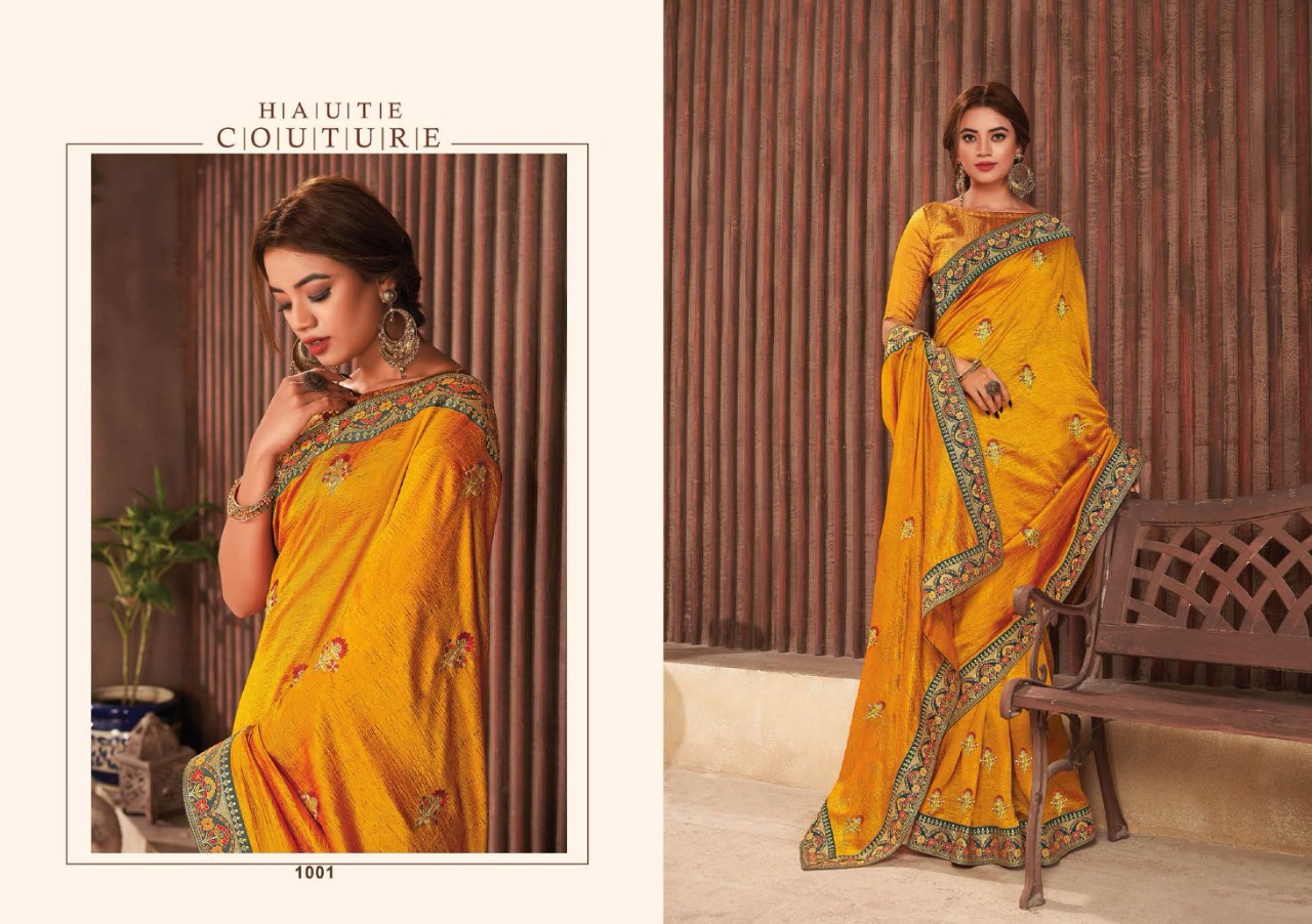 saroj saree riwaaz vichitra silk attractive look saree catalog