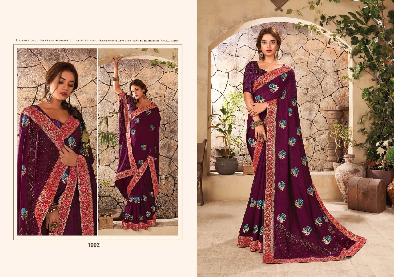 saroj saree riwaaz vichitra silk attractive look saree catalog