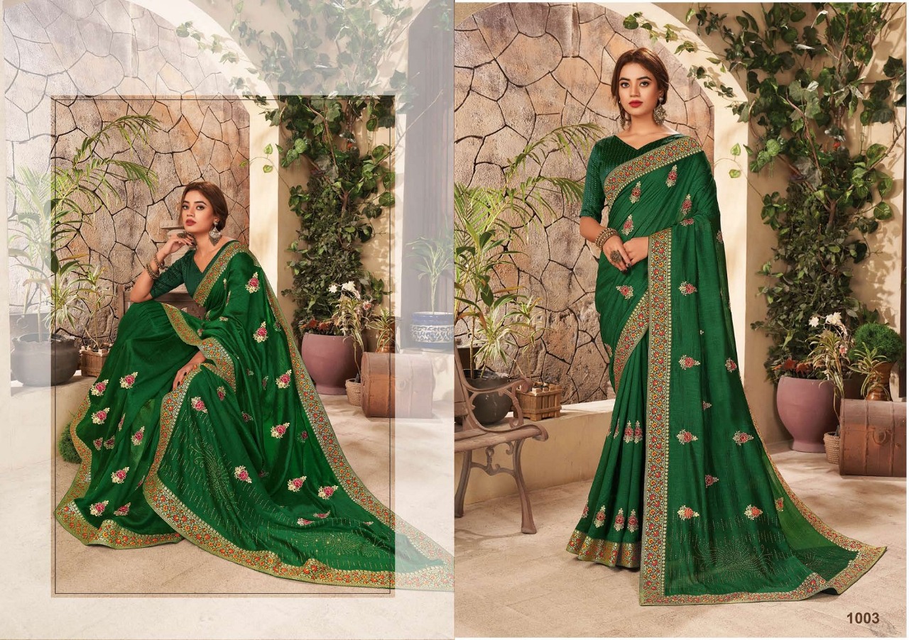 saroj saree riwaaz vichitra silk attractive look saree catalog