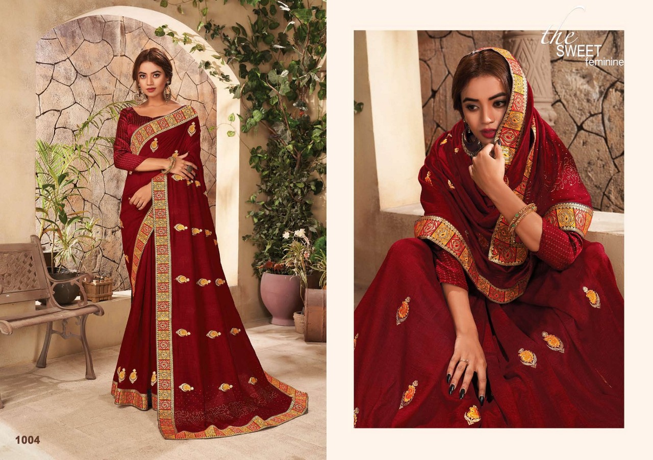 saroj saree riwaaz vichitra silk attractive look saree catalog