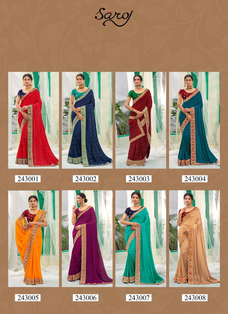 saroj saree surili silk gorgeous look saree catalog