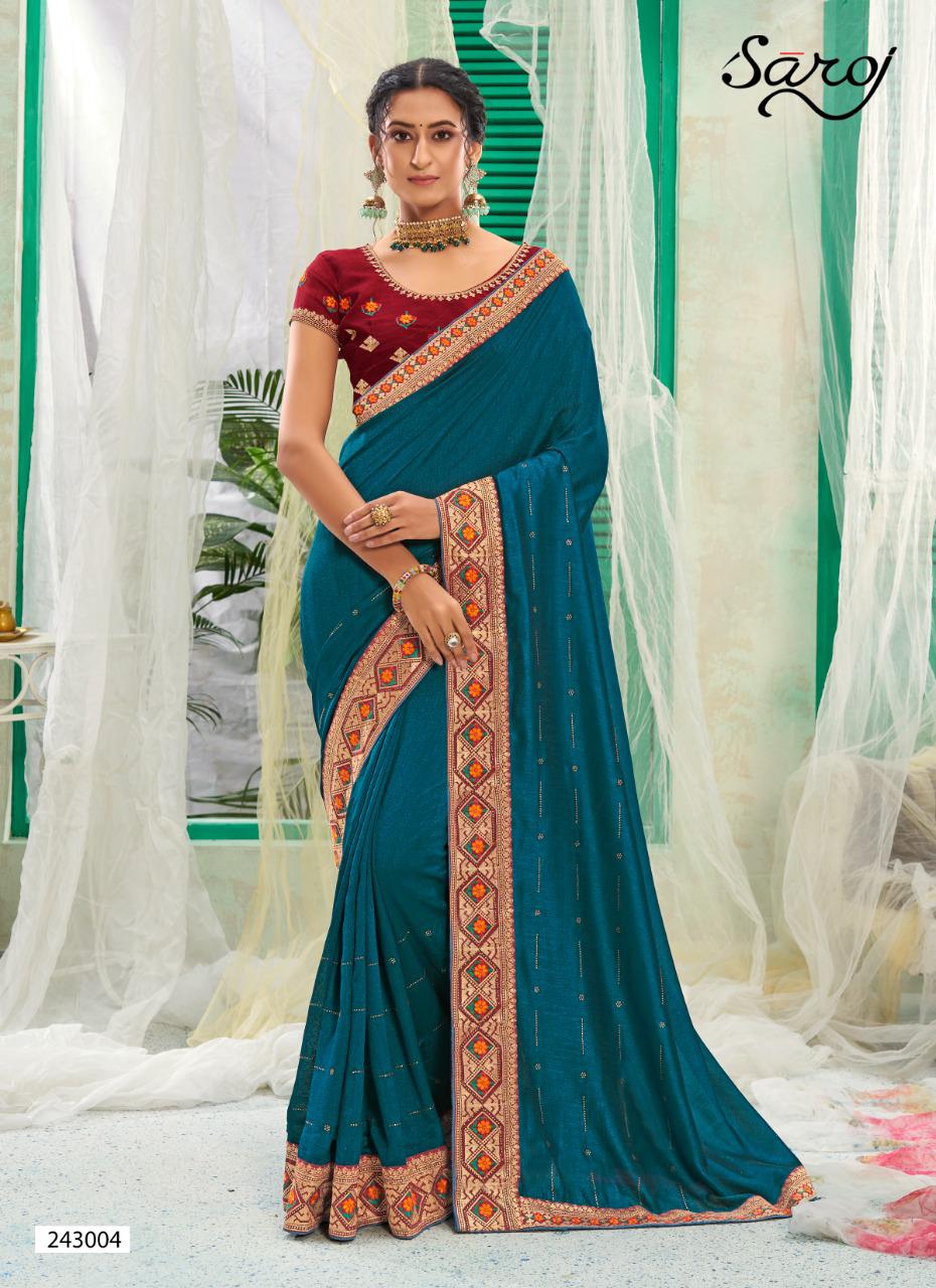 saroj saree surili silk gorgeous look saree catalog