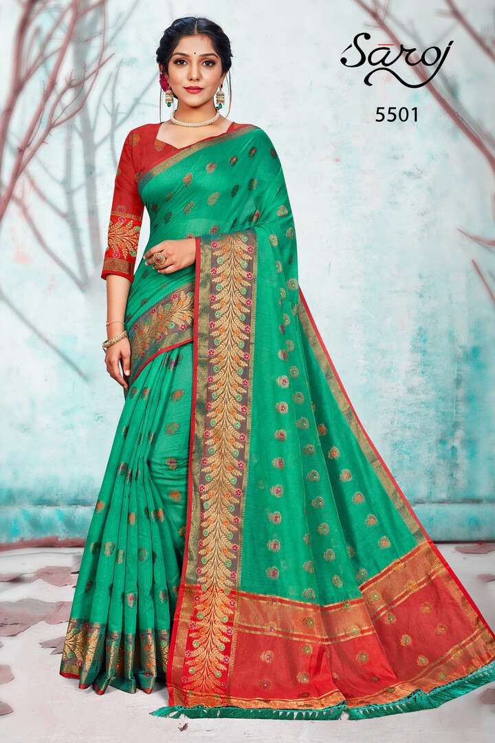 saroj saree varkalaam vol 3 cotton silk elegant saree catalog