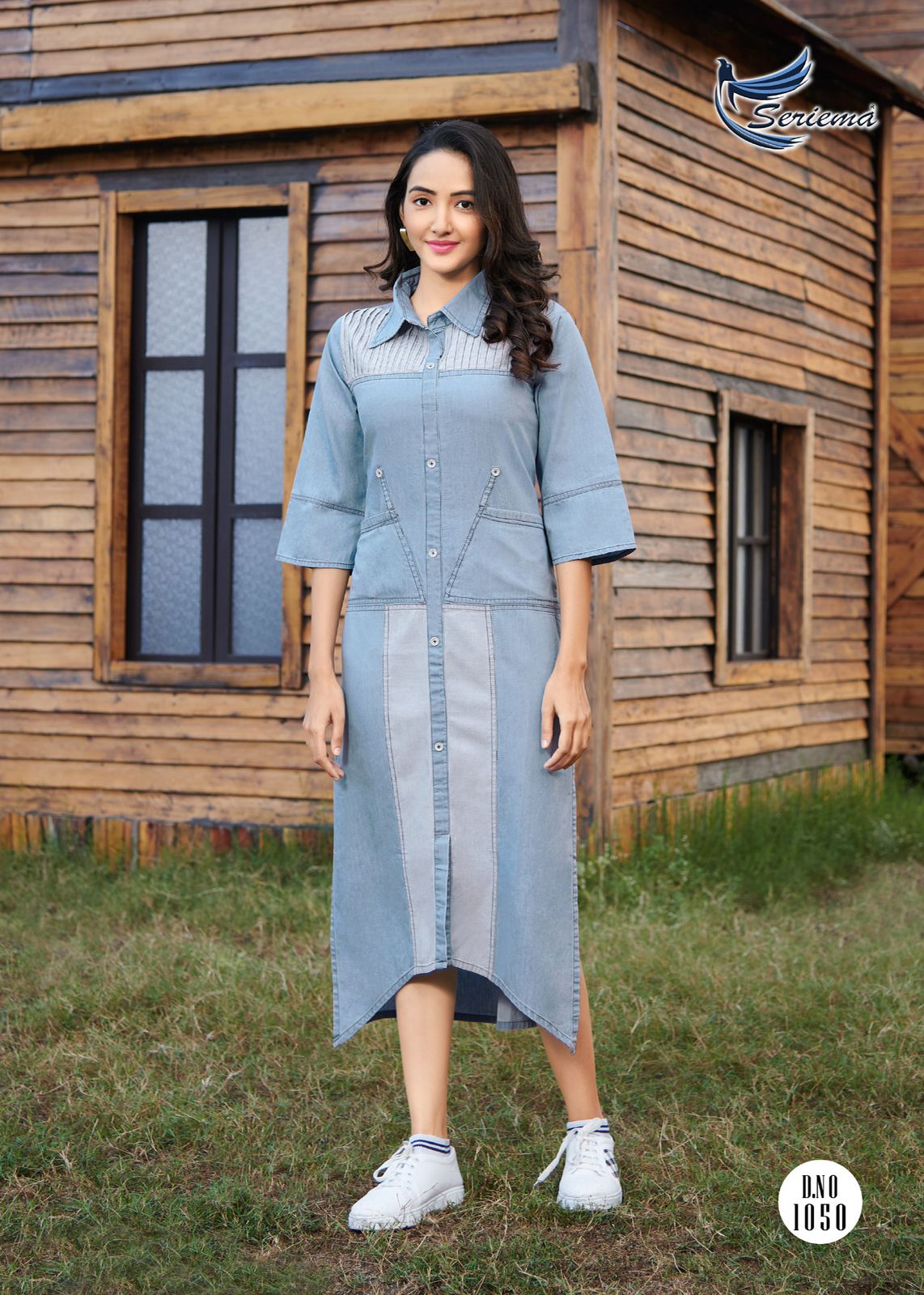 seriema kumb capture vol 2 cotton denim stylish look funky look kurti catalog