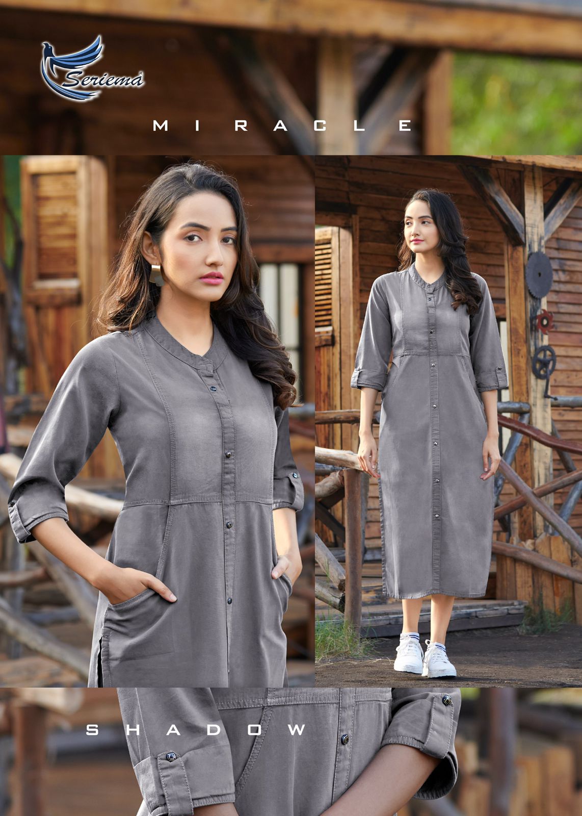 seriema kumb capture vol 2 cotton denim stylish look funky look kurti catalog