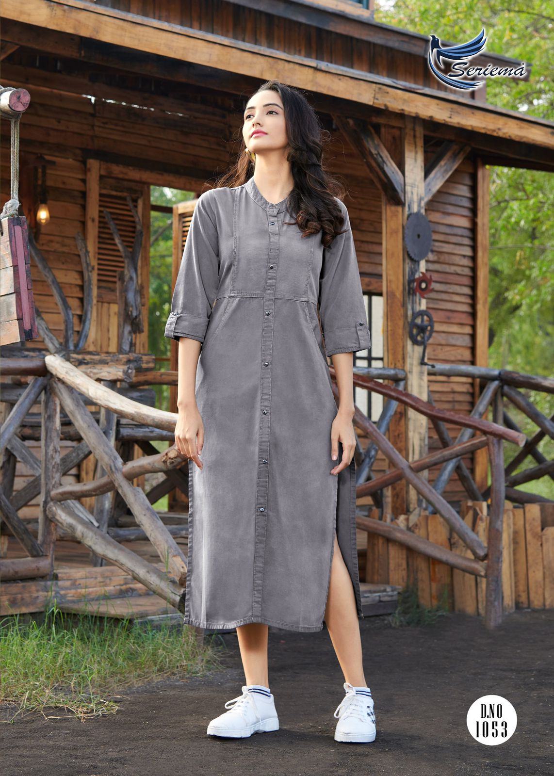 seriema kumb capture vol 2 cotton denim stylish look funky look kurti catalog