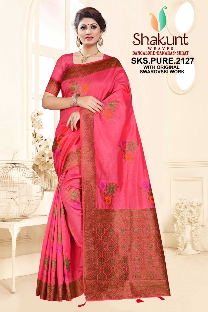 shakunt weaves  sks pure 2127 silk elegant sraee catalog