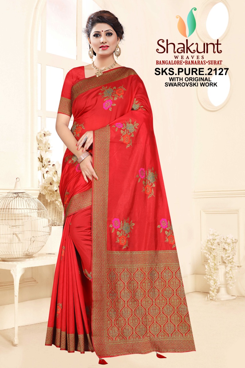 shakunt weaves  sks pure 2127 silk elegant sraee catalog