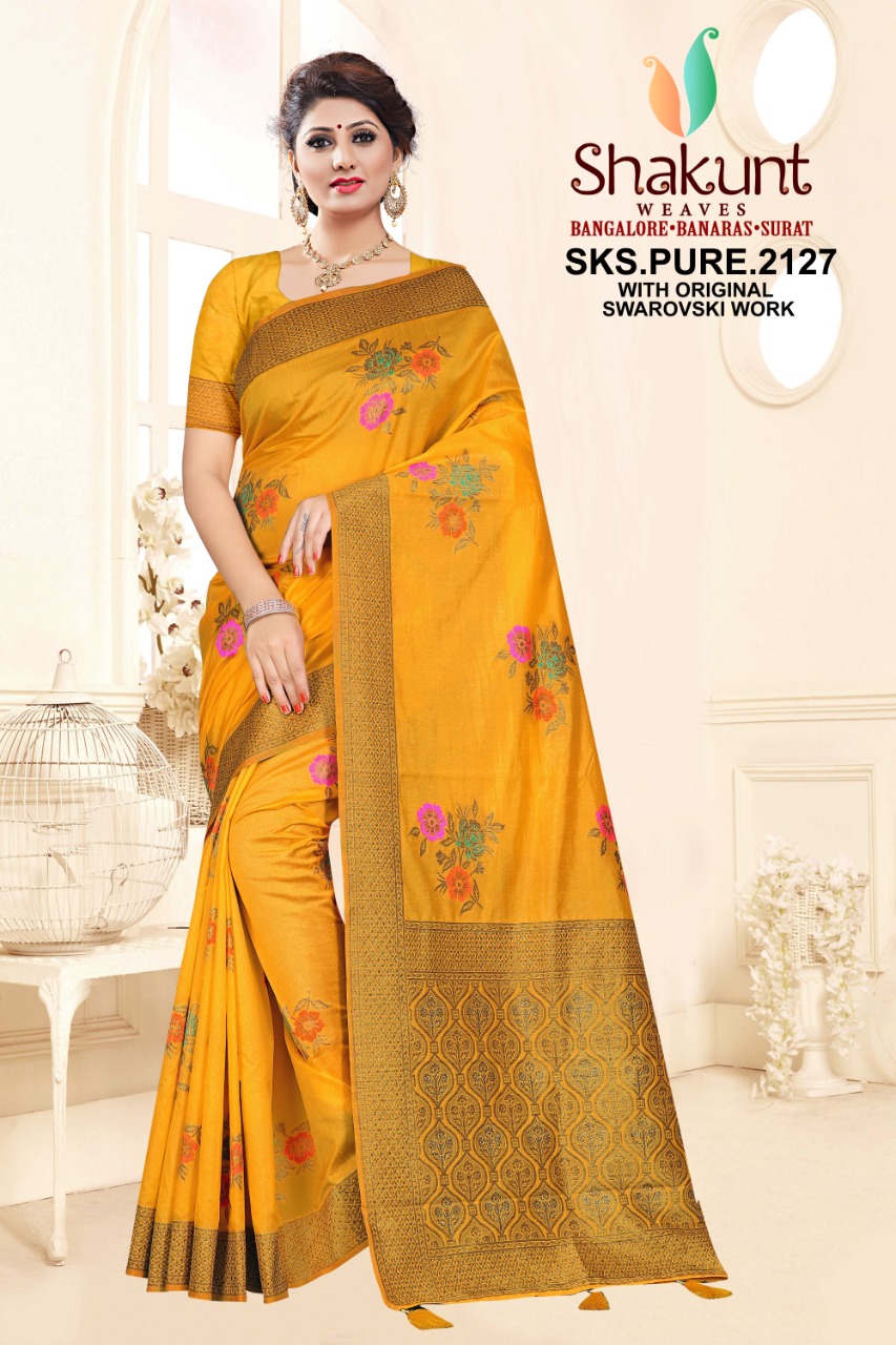 shakunt weaves  sks pure 2127 silk elegant sraee catalog