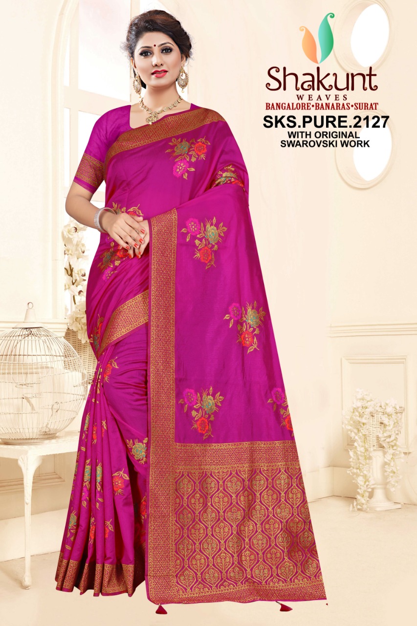 shakunt weaves  sks pure 2127 silk elegant sraee catalog