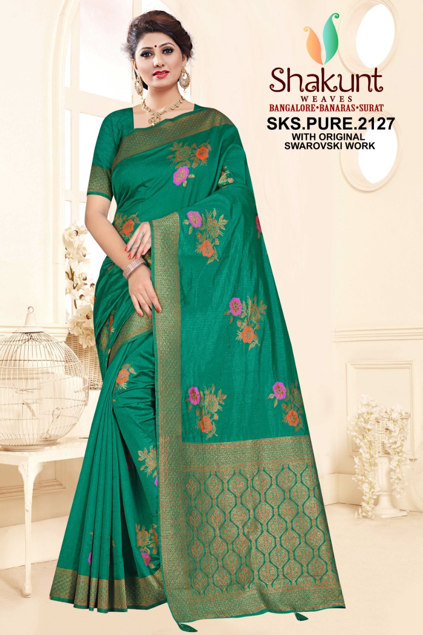 shakunt weaves  sks pure 2127 silk elegant sraee catalog