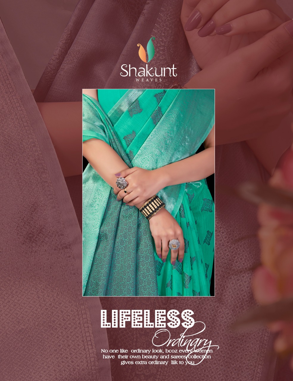 shakunt weaves kashmiri kali linen atonishing saree catalog