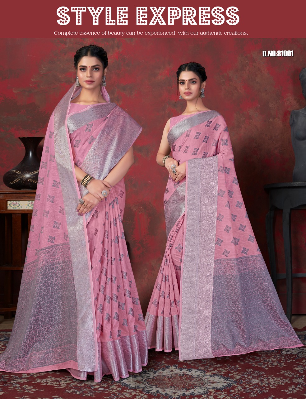 shakunt weaves kashmiri kali linen atonishing saree catalog