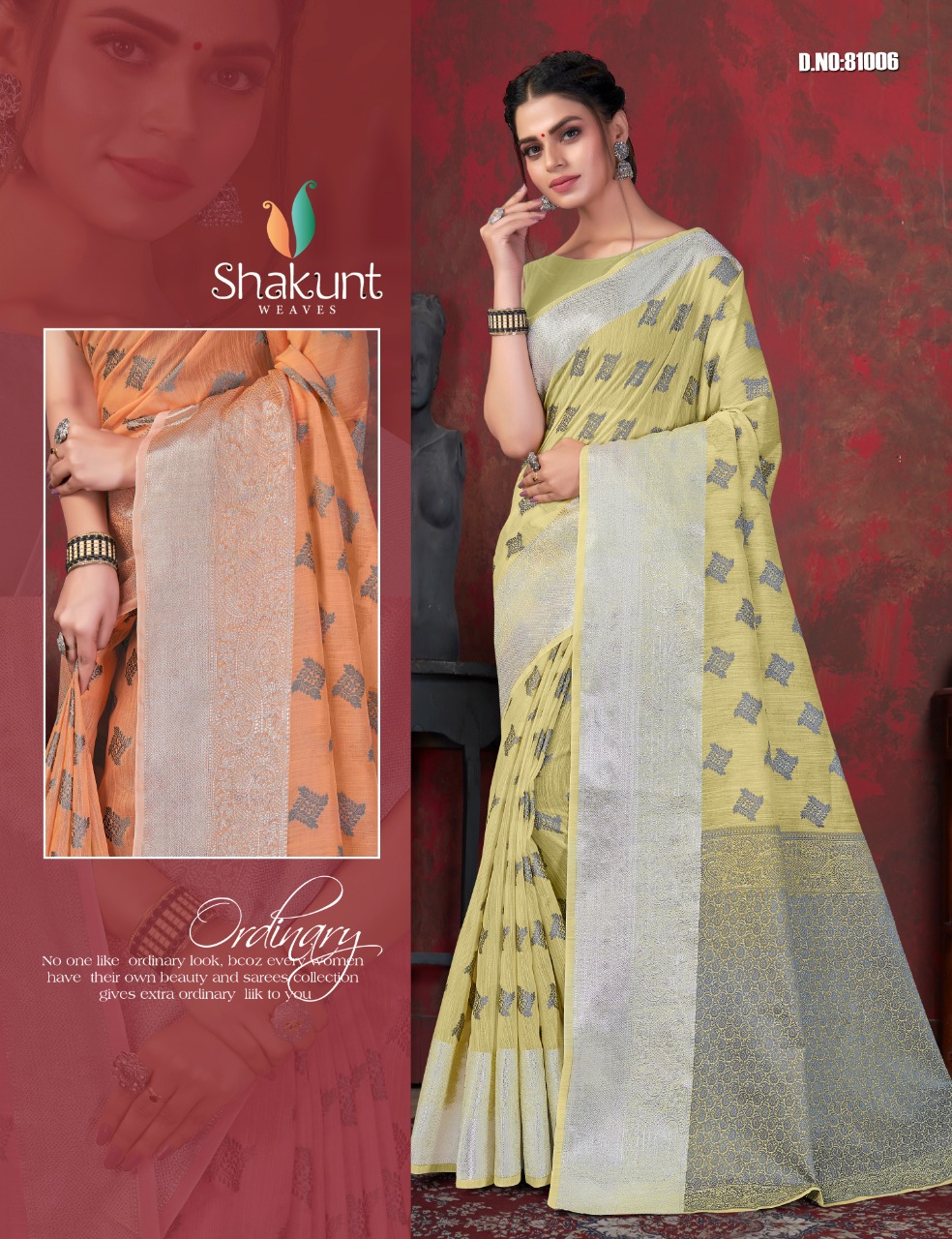 shakunt weaves kashmiri kali linen atonishing saree catalog