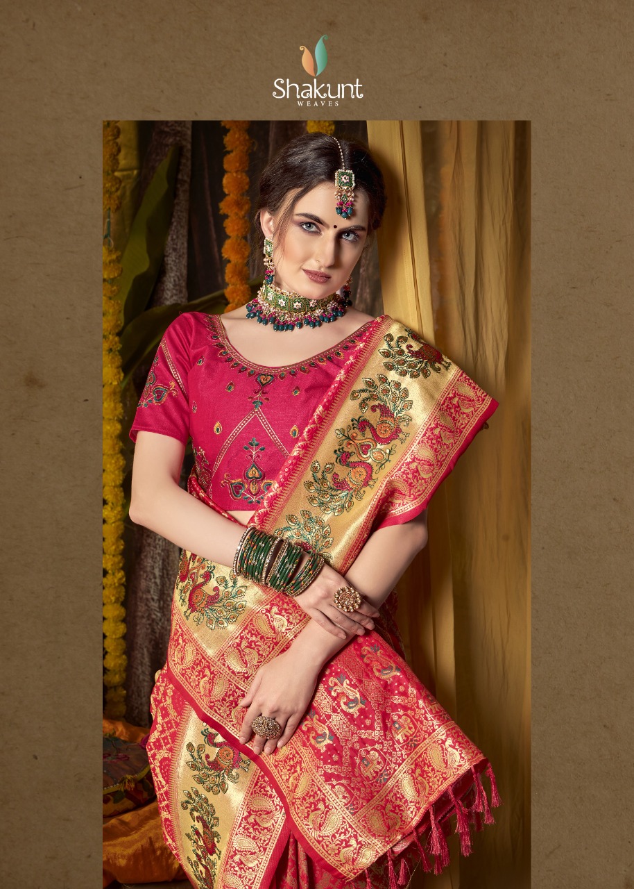 shakunt weaves nandkumari silk decent look saree catalog