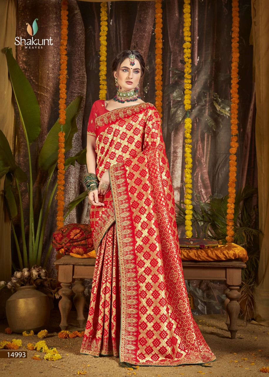 shakunt weaves nandkumari silk decent look saree catalog