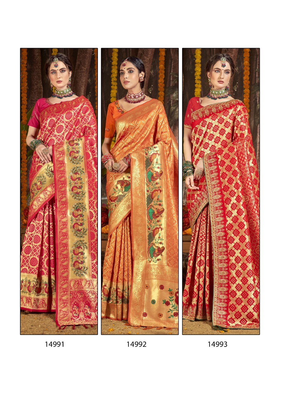 shakunt weaves nandkumari silk decent look saree catalog