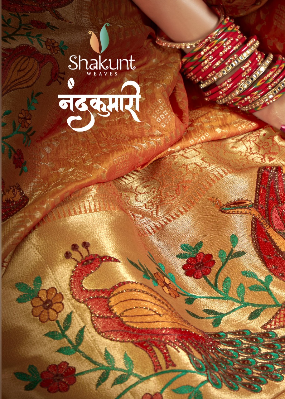 shakunt weaves nandkumari silk decent look saree catalog