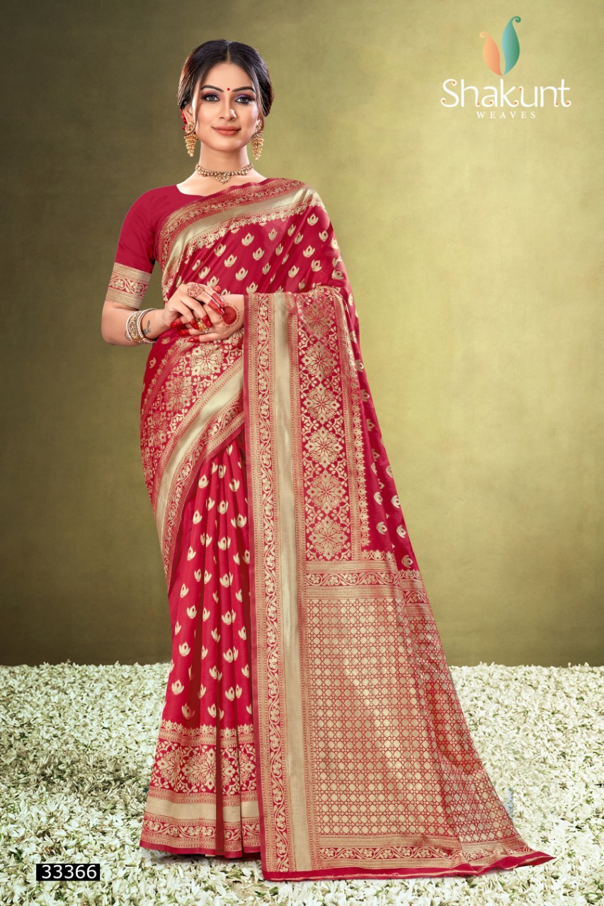 shakunt weaves padmarekha silk catchy look saree catalog