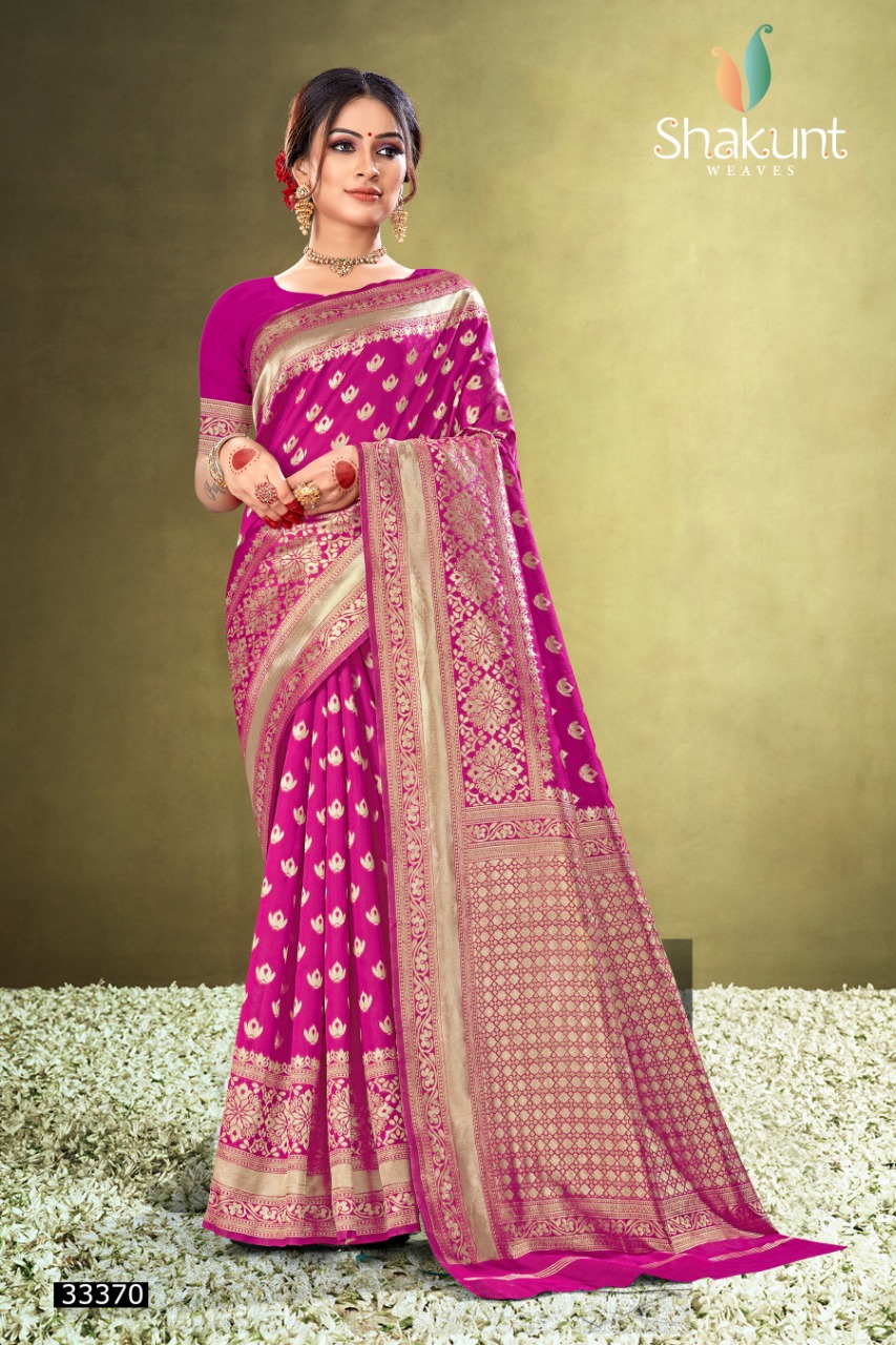 shakunt weaves padmarekha silk catchy look saree catalog