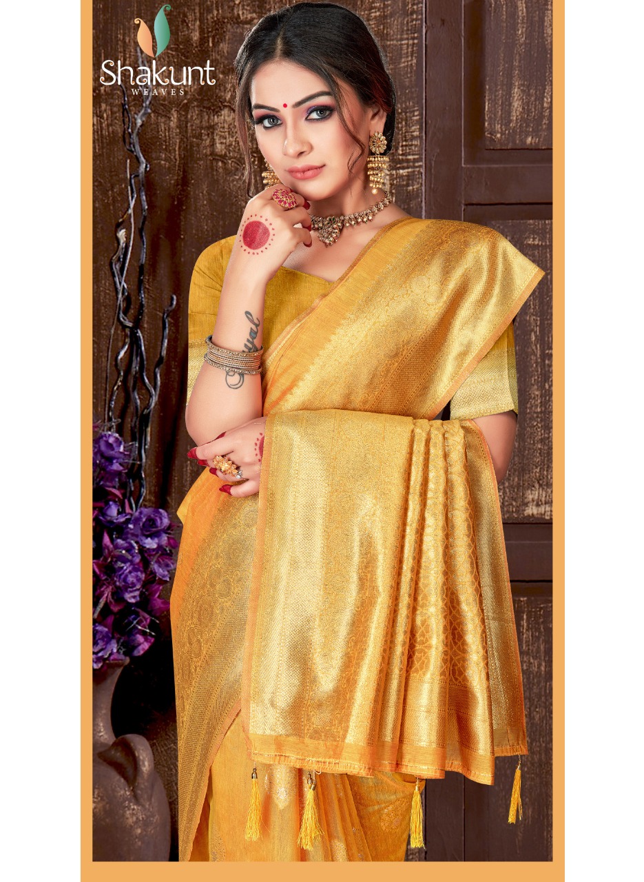 shakunt weaves sarvgun cotton decent look saree catalog