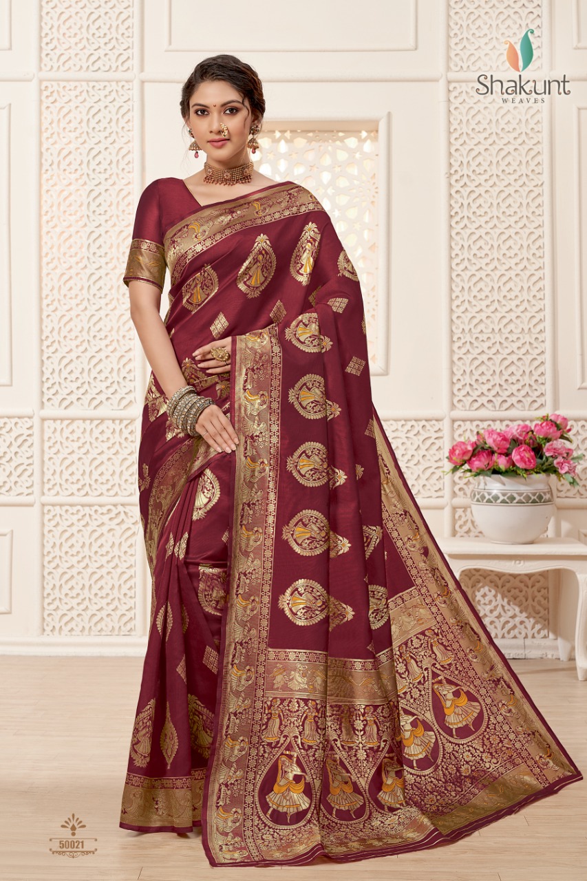 shakunt weaves sarvmangal silk graceful look saree catalog