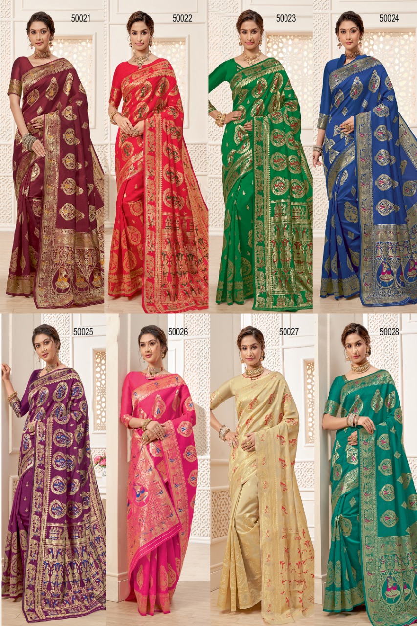 shakunt weaves sarvmangal silk graceful look saree catalog