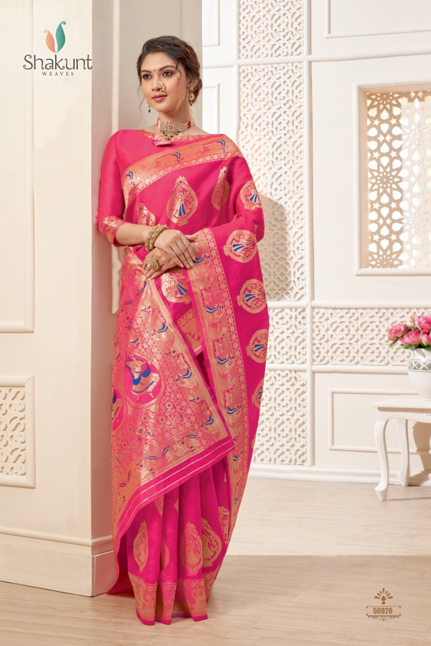 shakunt weaves sarvmangal silk graceful look saree catalog