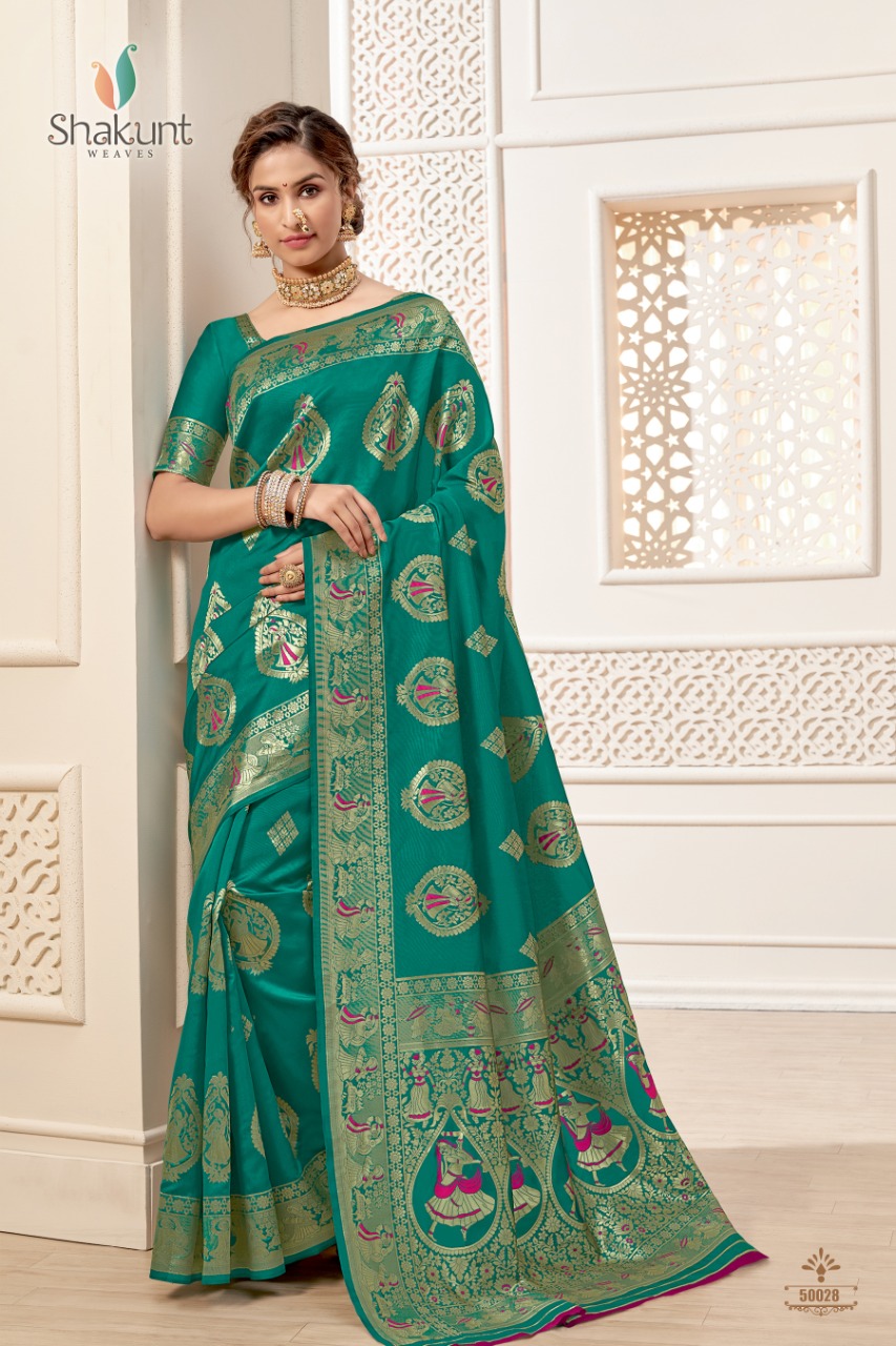 shakunt weaves sarvmangal silk graceful look saree catalog