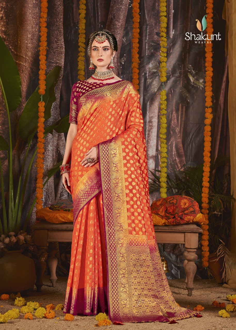 shakunt weaves shyamsundari silk festive look saree catalog