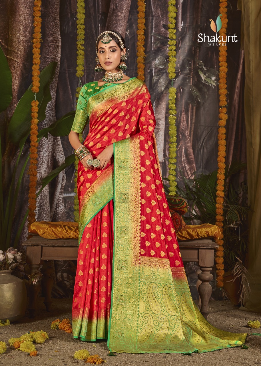 shakunt weaves shyamsundari silk festive look saree catalog